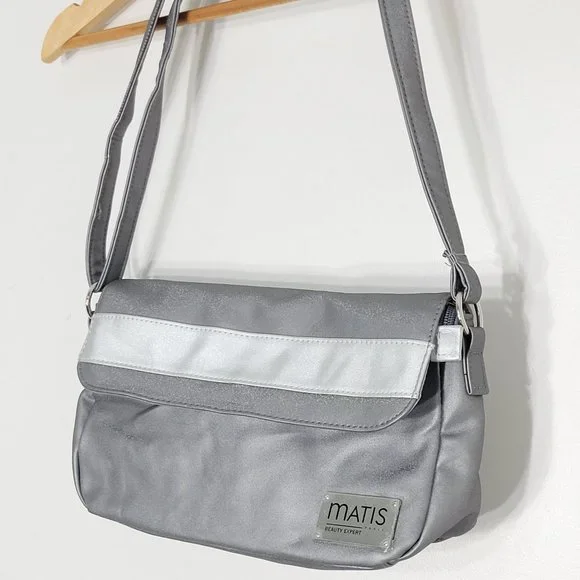 Matis Paris Women's Gray Adjustable Beauty Expert Little Purse Bag Pockets - Picture 2 of 12